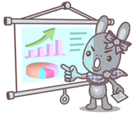 BunnyPirl - A pink-purple rabbit (TH) sticker #12084336