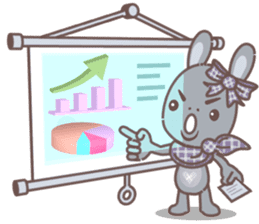 BunnyPirl - A pink-purple rabbit (TH) sticker #12084336