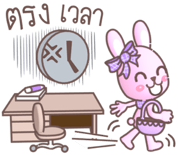 BunnyPirl - A pink-purple rabbit (TH) sticker #12084337