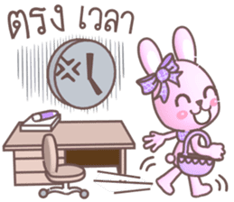 BunnyPirl - A pink-purple rabbit (TH) sticker #12084337