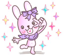 BunnyPirl - A pink-purple rabbit (TH) sticker #12084340