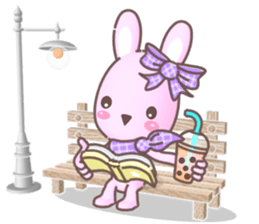 BunnyPirl - A pink-purple rabbit (TH) sticker #12084342