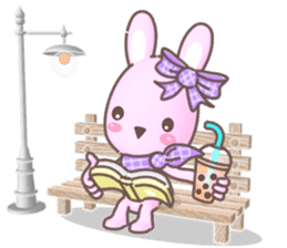 BunnyPirl - A pink-purple rabbit (TH) sticker #12084342