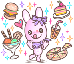 BunnyPirl - A pink-purple rabbit (TH) sticker #12084343