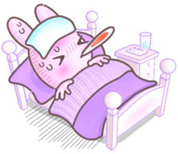BunnyPirl - A pink-purple rabbit (TH) sticker #12084345