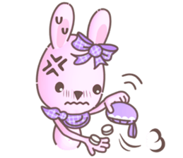BunnyPirl - A pink-purple rabbit (TH) sticker #12084347