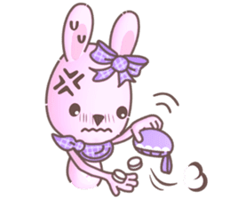 BunnyPirl - A pink-purple rabbit (TH) sticker #12084347