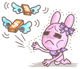 BunnyPirl - A pink-purple rabbit (TH) sticker #12084348