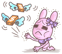 BunnyPirl - A pink-purple rabbit (TH) sticker #12084348