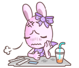 BunnyPirl - A pink-purple rabbit (TH) sticker #12084349