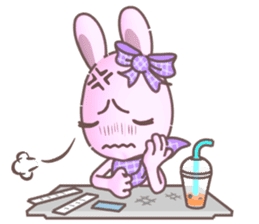 BunnyPirl - A pink-purple rabbit (TH) sticker #12084349