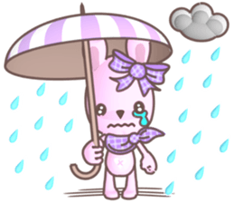 BunnyPirl - A pink-purple rabbit (TH) sticker #12084350