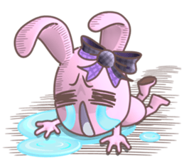 BunnyPirl - A pink-purple rabbit (TH) sticker #12084352