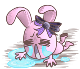 BunnyPirl - A pink-purple rabbit (TH) sticker #12084352