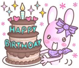 BunnyPirl - A pink-purple rabbit (TH) sticker #12084354