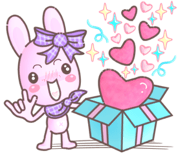 BunnyPirl - A pink-purple rabbit (TH) sticker #12084355