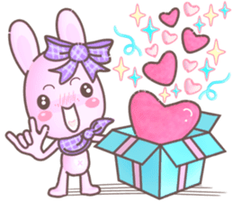 BunnyPirl - A pink-purple rabbit (TH) sticker #12084355