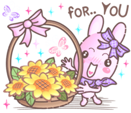 BunnyPirl - A pink-purple rabbit (TH) sticker #12084356