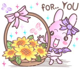 BunnyPirl - A pink-purple rabbit (TH) sticker #12084356