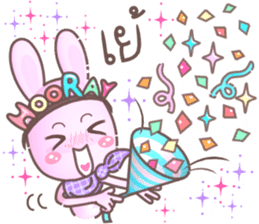 BunnyPirl - A pink-purple rabbit (TH) sticker #12084357