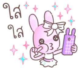 BunnyPirl - A pink-purple rabbit (TH) sticker #12084359