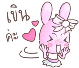 BunnyPirl - A pink-purple rabbit (TH) sticker #12084361