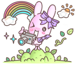 BunnyPirl - A pink-purple rabbit (TH) sticker #12084363