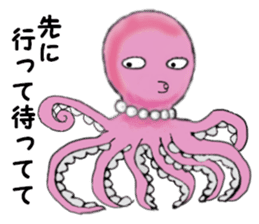 Pink Octopus, the cute & cool girls. sticker #12200492