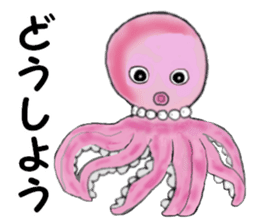 Pink Octopus, the cute & cool girls. sticker #12200503