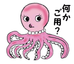 Pink Octopus, the cute & cool girls. sticker #12200507