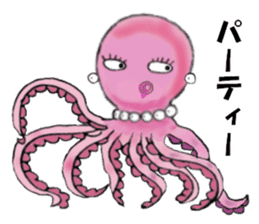 Pink Octopus, the cute & cool girls. sticker #12200509
