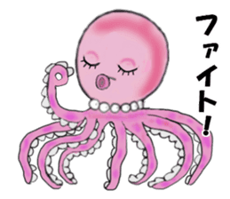 Pink Octopus, the cute & cool girls. sticker #12200511