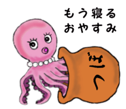 Pink Octopus, the cute & cool girls. sticker #12200515