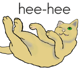 Beautiful cat and the big character sticker #12255415