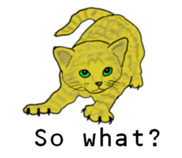 Beautiful cat and the big character sticker #12255438