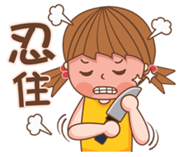 Cute girl's thoughts sticker #12316753