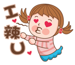 Cute girl's thoughts sticker #12316755