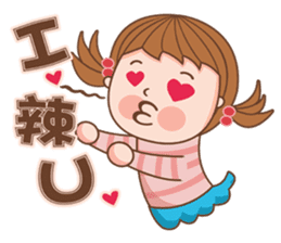 Cute girl's thoughts sticker #12316755