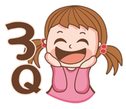 Cute girl's thoughts sticker #12316757