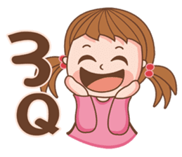 Cute girl's thoughts sticker #12316757