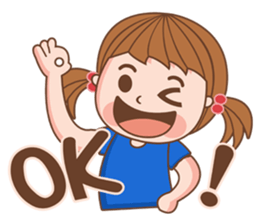 Cute girl's thoughts sticker #12316758