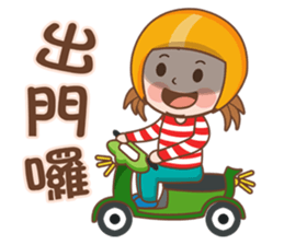 Cute girl's thoughts sticker #12316759