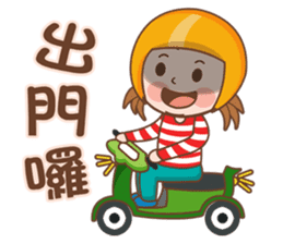 Cute girl's thoughts sticker #12316759