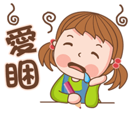 Cute girl's thoughts sticker #12316762