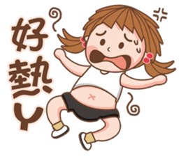 Cute girl's thoughts sticker #12316763