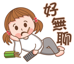 Cute girl's thoughts sticker #12316764