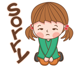 Cute girl's thoughts sticker #12316768