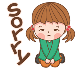 Cute girl's thoughts sticker #12316768