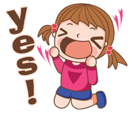 Cute girl's thoughts sticker #12316771