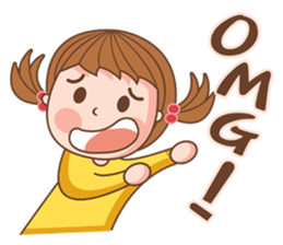 Cute girl's thoughts sticker #12316774